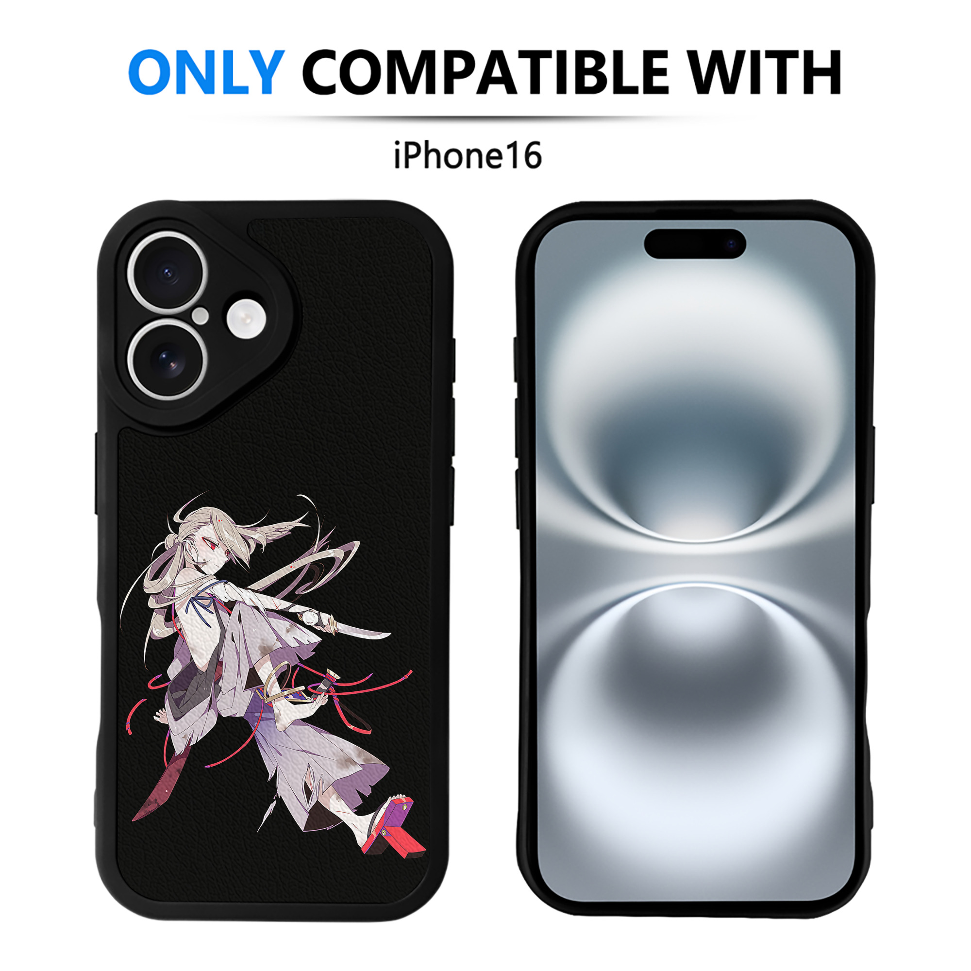 （画像用） 刀剣乱舞 Touken Ranbu 【iPhone 16シリーズ対応】シリコンスマホケース（レザー調） 材質：シリコン